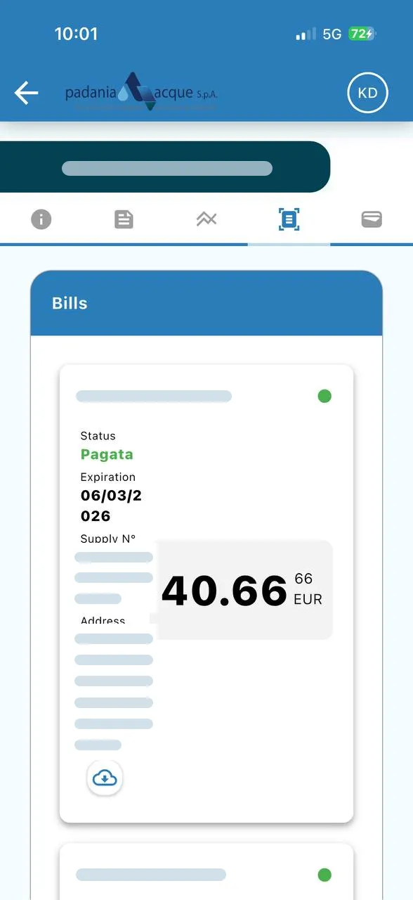 Acque Padane today — bills