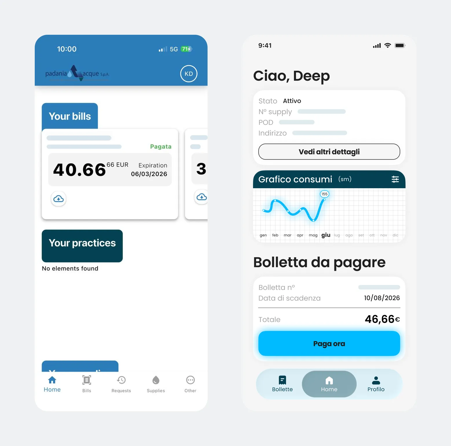 Home screen, today and redesigned